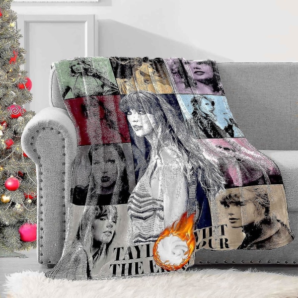 Taylor Swift Sängfilt, Filt Sängkläder, Present Merch för Musikälskare, Taylor Party Sovrum Dekoration