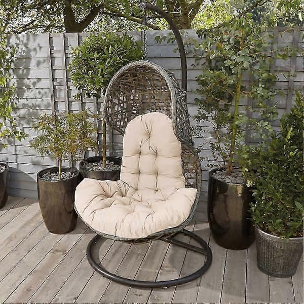 Riipputuolin paksu istuintyyny keinutuoliin, beige-FA-