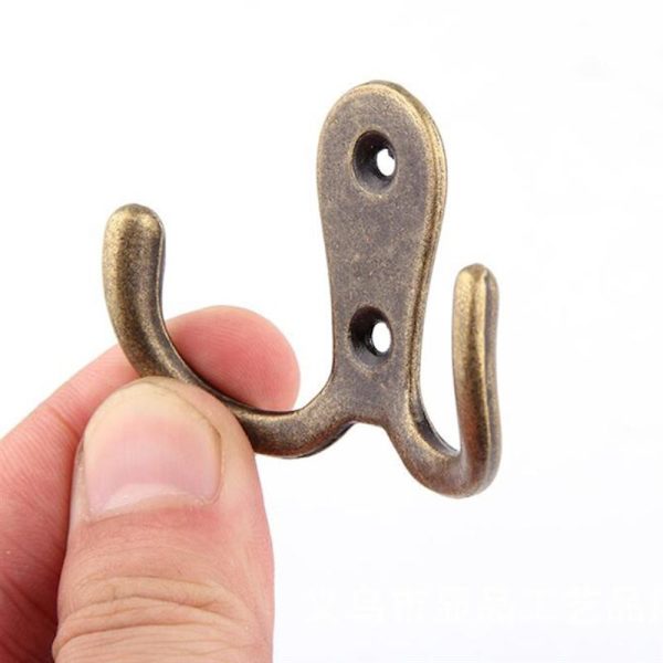 10 stk. Tøjhager Dør Bagkroge BRONZE Bronze