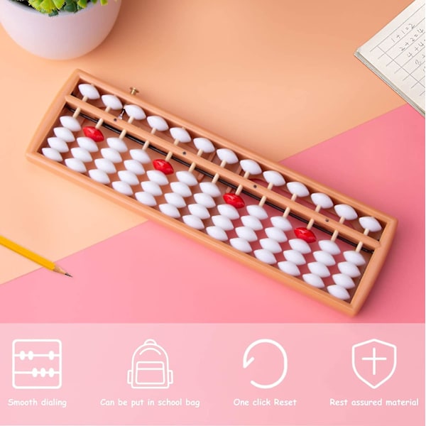 13 Rækkers Abacus Mental Abacus, Kinesisk-Japansk Kalkulator