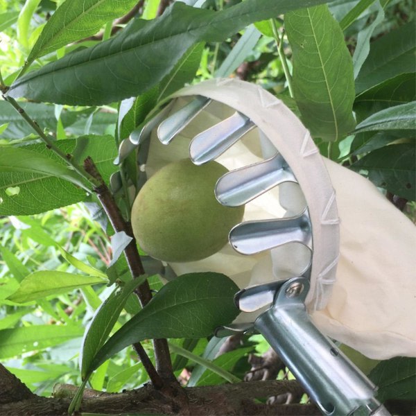 Fruktplockarhuvudkorg, bärbar fruktplockningsverktyg Fångstväska för skördeplockning Äpple Citrus Päron Persika
