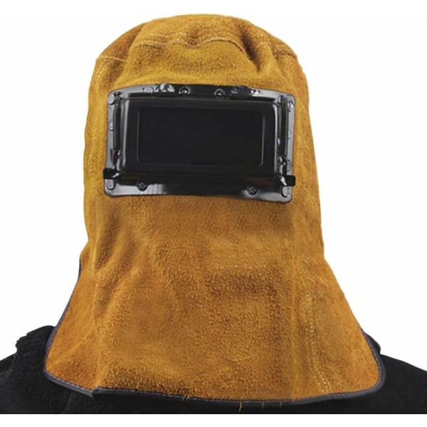 Svetsmask Svets Hjälm Forma Huva Läder Skyddande Huva
