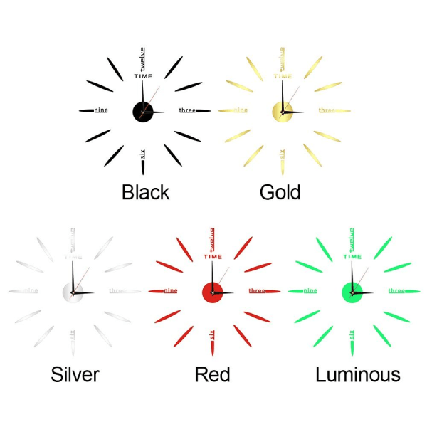 40 cm DIY vægur spejl overflade LIMINOUS LIMINOUS Luminous