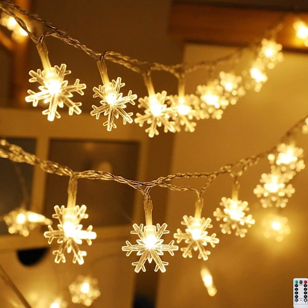 Julbelysning, 19,7 fot 40 LED-slingor batteridrivna