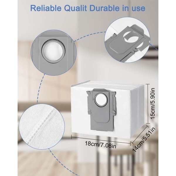 10 støvsugerposer for Xiaomi Roborock S8+/S8 Pro Ultra/S7 MaxV Robot-FA-