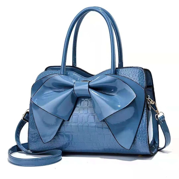 Damväska Butterfly Bright Läderhandväska Blue