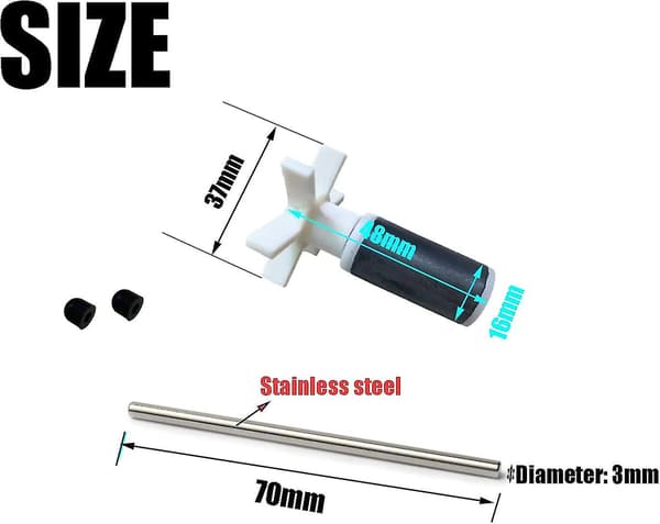 Lay-Z-Spa Pump Impeller och Axel Bestway Passar alla Hydro Jet-FA-