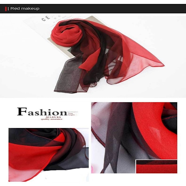 Sidenscarf Sjal RÖD