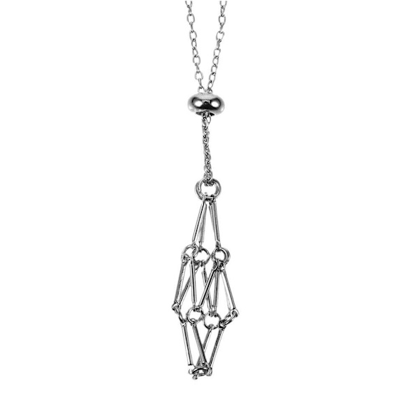 Kristallikiviteline Halsband Kristallipendolin pidike Justerba Silver M