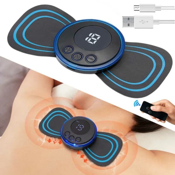 EMS Ryggmassage Nackmassage Axelmassage - Trådlös Massage blå-FA-