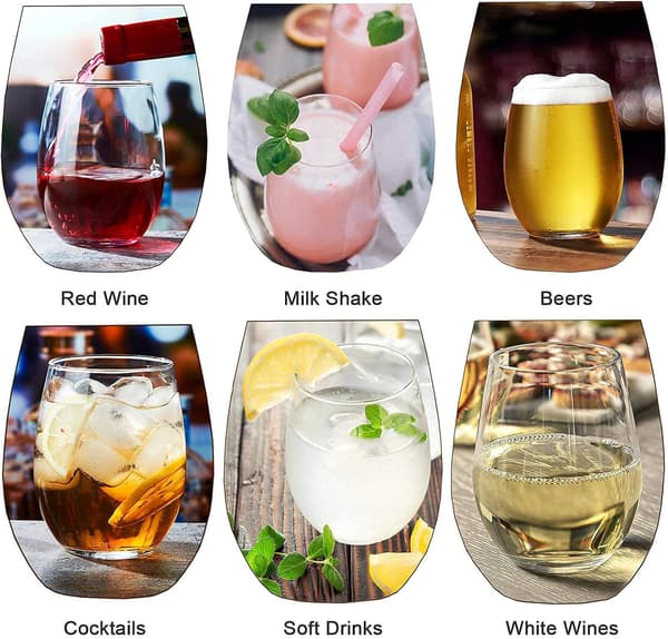 Unbreakable Stemless Wine Glasses: Elegant Shatterproof Tritan-FA-