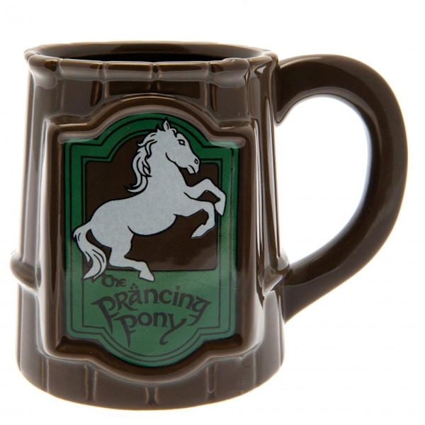 Ringenes Herre Prancing Pony 3D Krus En Størrelse Brun Brown One Size