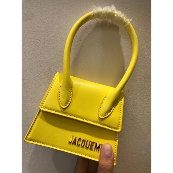 Dam Handväska Axelväska Small Bag Ins Portabel Crossbody-väska Plain Yellow