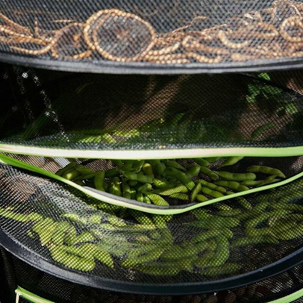 8-lagers örttork, 60 cm hängande torknät, hopfällbart torknät för hydroponiska växter, fisk, ogräs-XS1-
