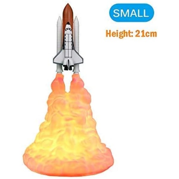 3D Dekoration Natlampe, 3D Printing Rocket Lamp Rumfærge