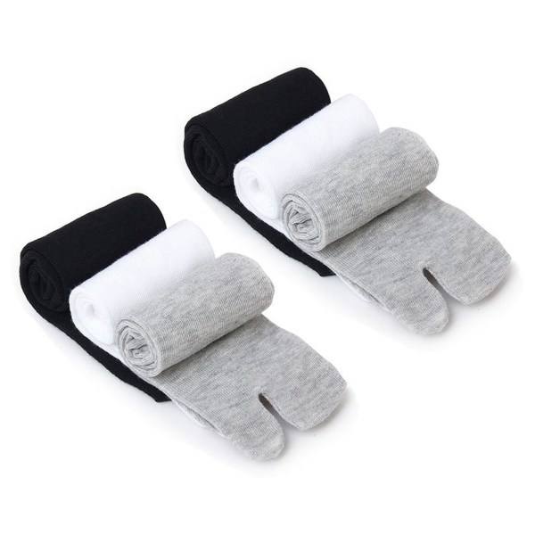 3 par strømper Herre Dame Kimono Flip Flop Sandal Split Toe Tabi Ninja strømper default zdq