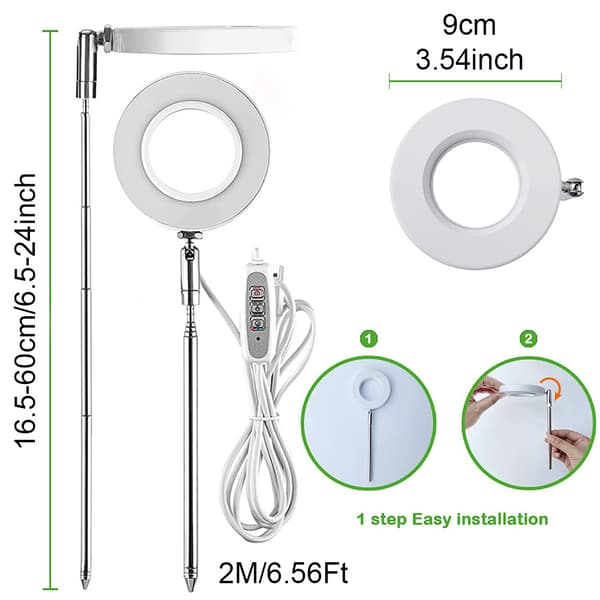Full Spectrum LED Vekstlys for Innendørsplanter, 5V USB-FA-