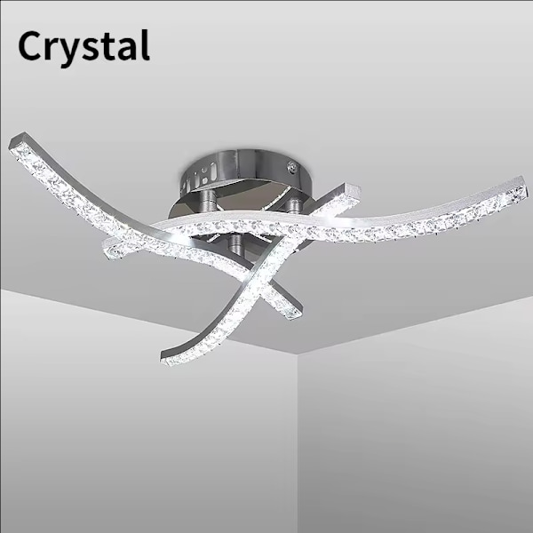 Moderne 18W Kristall LED Taklampe for Stue og Soveromsinnredning white