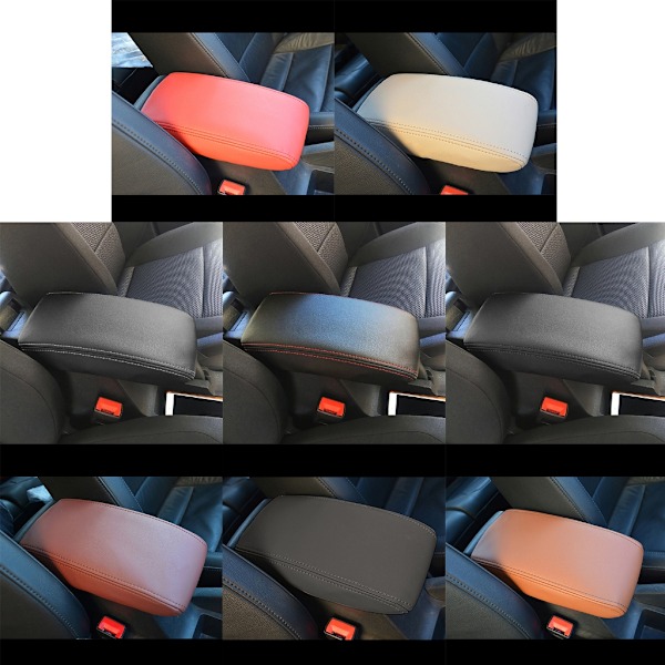 Auton Käsinojan Istuinlaatikon Suojus Auton Sisätilojen Lisävarusteet Auton Käsinojan Suojus Black red line