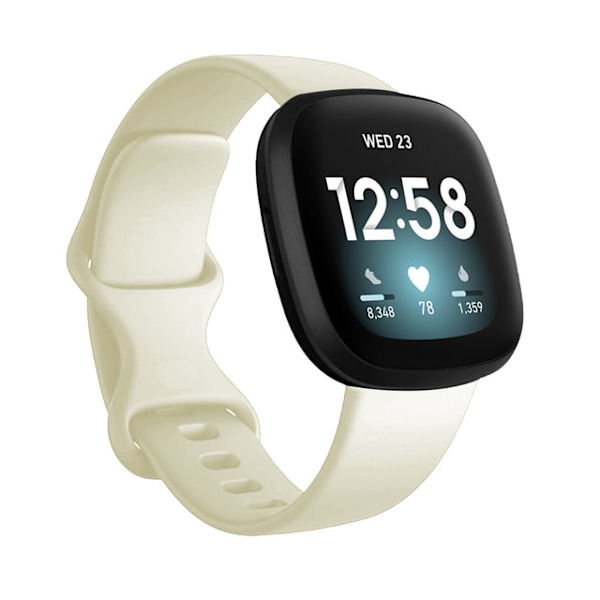 Farverigt armbånd Håndledsrem til Fitbit Versa 3 ur Blødt rem Correa til Fitbit Sense Versa3 urrem Tilbehør Beige S Beige