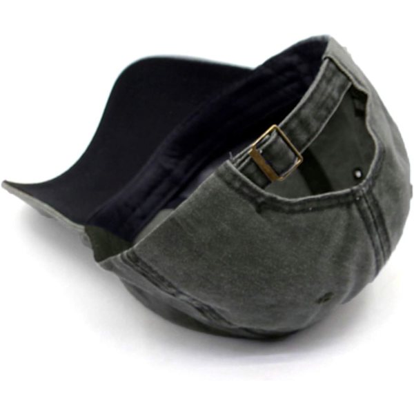 Unisex Vintage Vasket Distressed Baseball-Cap Twill Justerbar