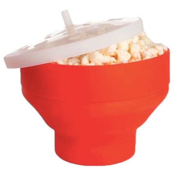 Mikroskål for popcorn, oransje