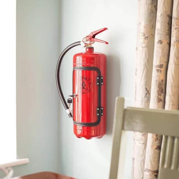 Brandsläckare Minibar Vinkyl Skänk till män svart red