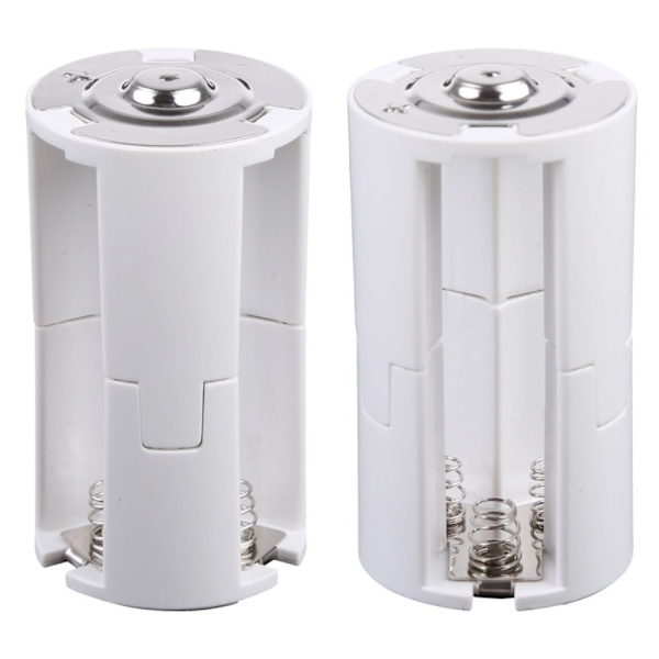 4 stk 3x AA til D størrelse Batteri Omvandlere Switcher Adapter