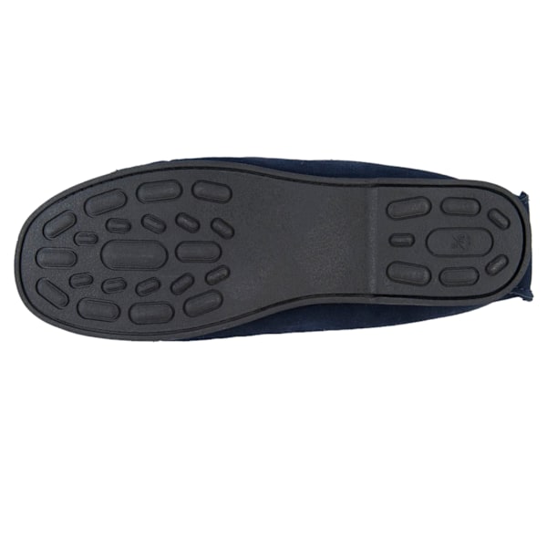 Eastern Counties Leather Herr Berber Fleece Fodrede Mockasiner i Mocka Navy Navy 8 UK