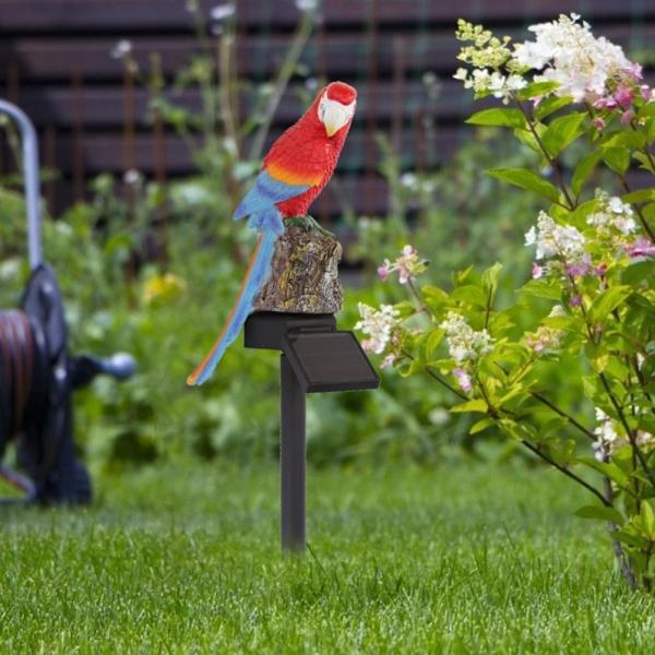 Solcellsdriven LED-lampa Parrot Gräsmatta Ljus GUL