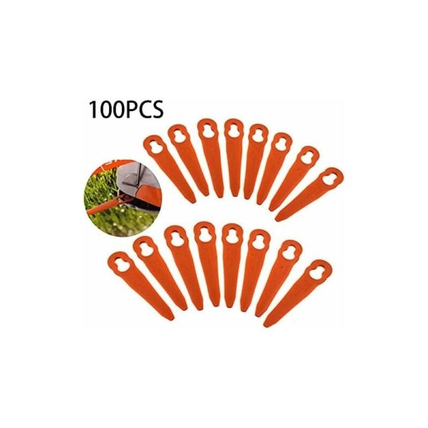 100 plastblade, der passer til STIHL Polycut 2-2 FSA 45 græsslåmaskine