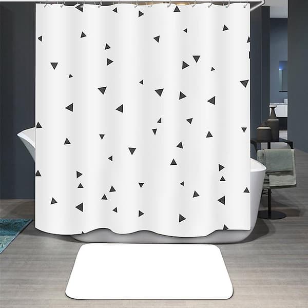 Sött vattentätt, mögelsäkert duschdraperi, badrumsduschdraperi, 200 x 200 cm -FA11-