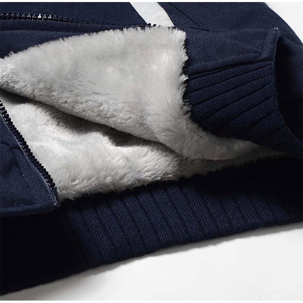 HERR PULLOVER TERMISK SHERPA FODRET JUMPER JAKKER VINTER TRENING FLEECE HOODIE FULL ZIP ULL VARM TYKK JAKKER YTTREKLÆR 918ARMYBLACK 918armyblack M