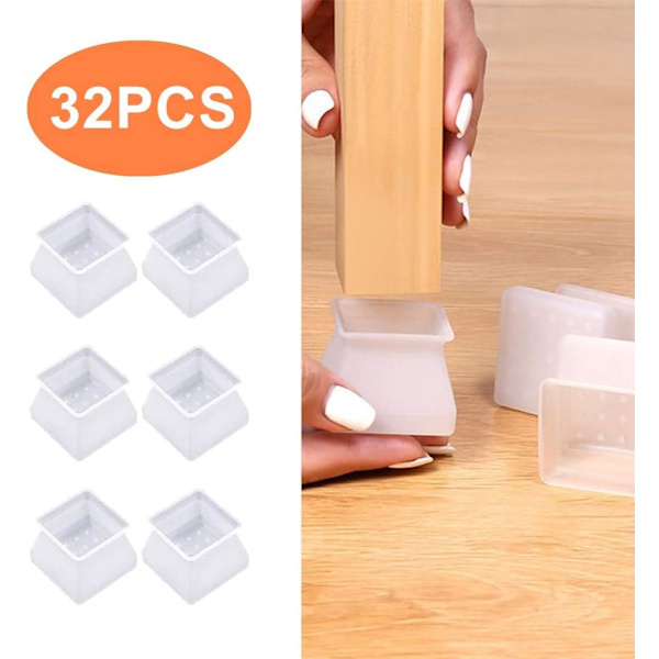 32PCS Bordstolar Benbensskydd Mössor Stolsbensskydd
