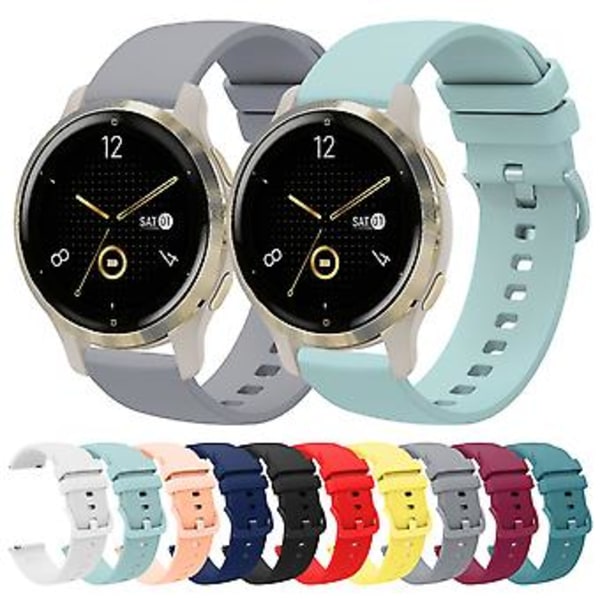 Silikonarmband för Garmin Venu 2S (Vit) - FA3-
