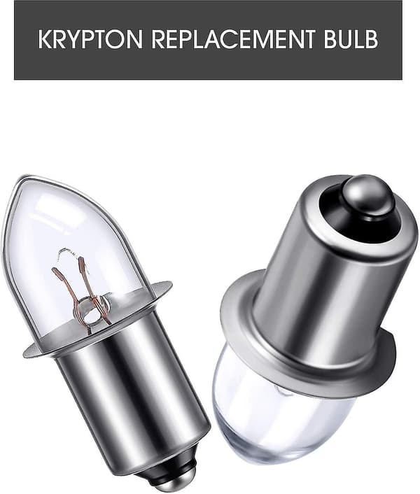 6-volt/ 4d-4.8-volt 0.75a Bajonettbas Krypton Erstatningspære Lommelykt Lamper (3 Stykker) [DB]-XF17- 3