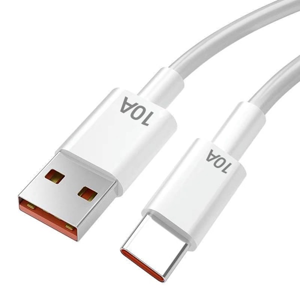 USB Typ C-kabel 10A snabbladdningstråd Mobiltelefon USB -linje för iphone 15 Xiaomi redmi Samsung Poco f5 USB C datakabelsladd