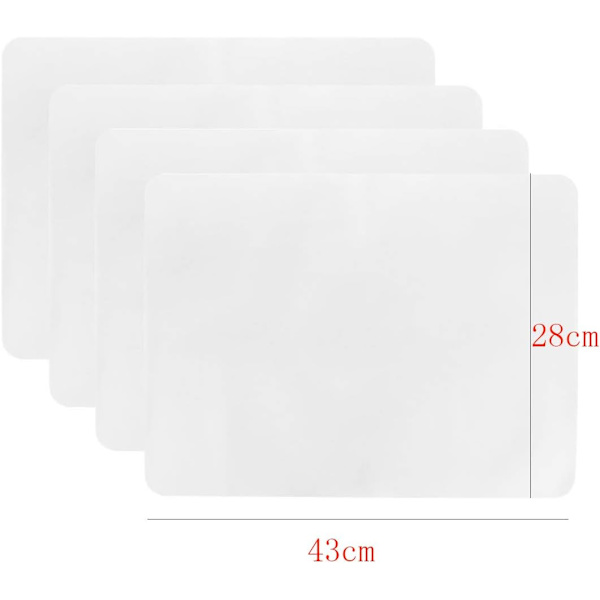 12 kpl (43X28cm) - Läpinäkyvät muoviset pöytäalustat lapsille Kitch