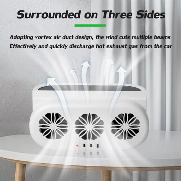Bilsolcelledrevet Udstødningsventilator Bilrude Udstødningsventilator Køretøjs Ventilation Ventilator Auto Luftventil Køleventilator Køler Ventilation-X43-