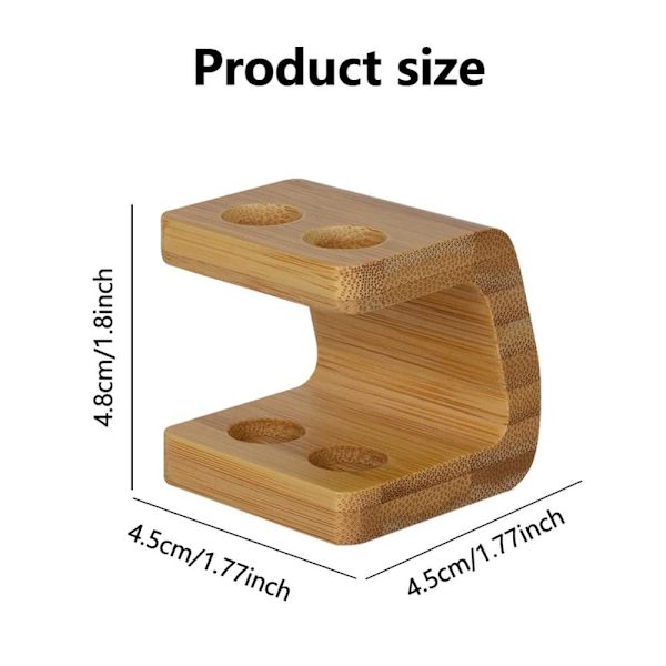 Bambu tandborsthuvudhållare förvaring 2 platser 2 pack 2 Slots