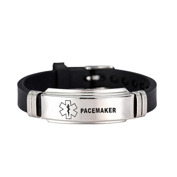 Medicinsk Alarm ID-armbånd - Perfekt Sort one size Black