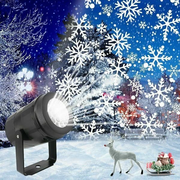 Jul Stor Dekoration Projektor Lys Snefnug Julefest Laser Led Scene Lys-FA-