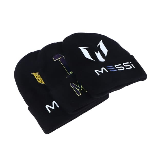Messi Fotbollskeps Stickad Mössa Unisex Mode One Size-FA3-