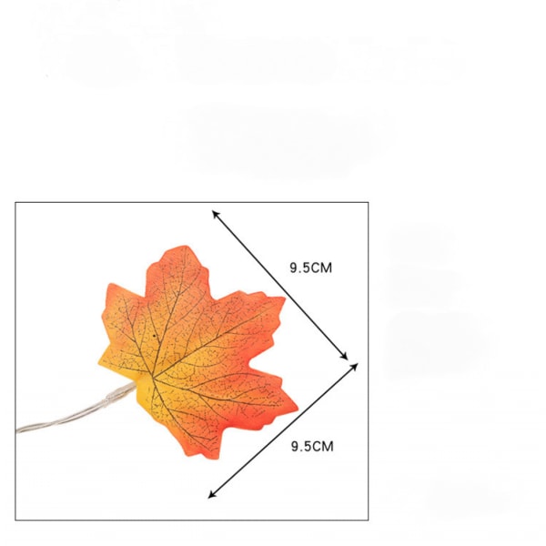 Lönnlöv Höstdekorationsljus 2M 10 LED