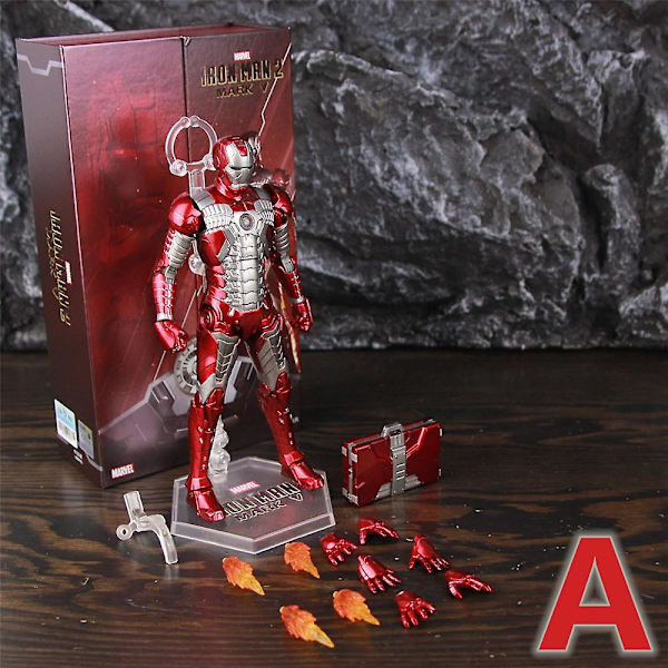Zd Toys Marvel Iron Man Mk1 Mk2 Mk3 Mk4 Mk5 Mk6 Mk7 Mk42 Mk43 7\" Elokuva Actionfigur Iron-man Mark 1 2 3 4 5 6 7 42 43 Legends C MK5 A - Boxed