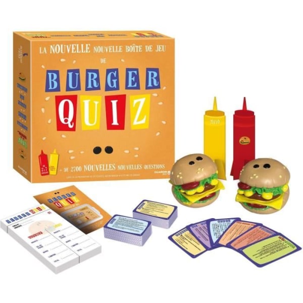 BURGER QUIZ V2 - Brettspill - DUJARDIN - Konkurrer i sprø vitsedueller Flerfärgad