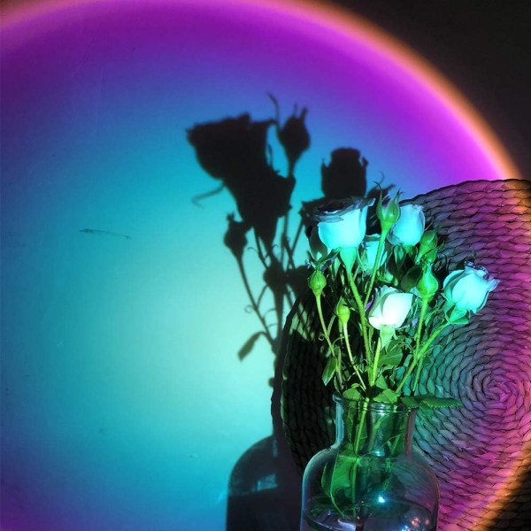 Sällsynt LED-projektionsgolvlampa Regnbågsfärgad Iridescent-lampa Mo