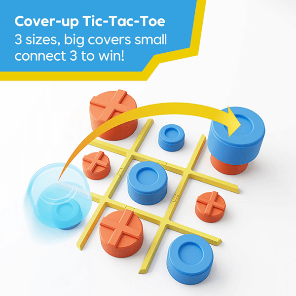 GiiKER Tic Tac Toe -peli, 3-in-1 käsikokoinen opetuspeli, kannettava matkapelin koulutukseen ja muistin kehittämiseen, Bolt-peli Tic-Tac-toe