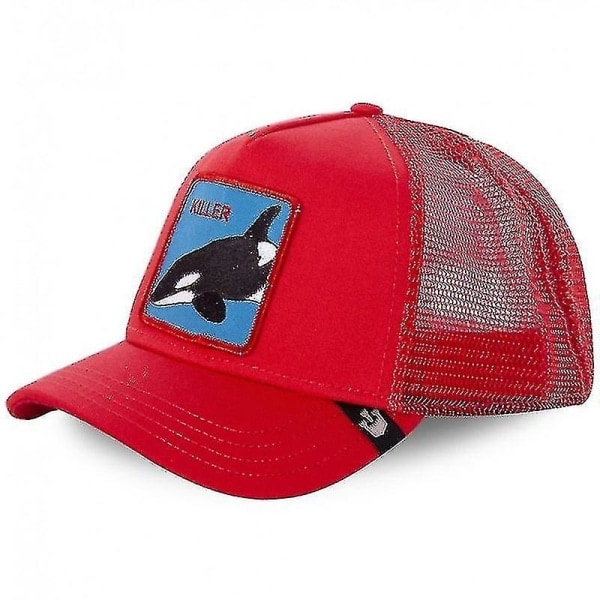 Svart Panther Mesh Cap for Voksne - Sommer Baseball Cap Trucker Cap - WELLNGS Orc Killer Whale