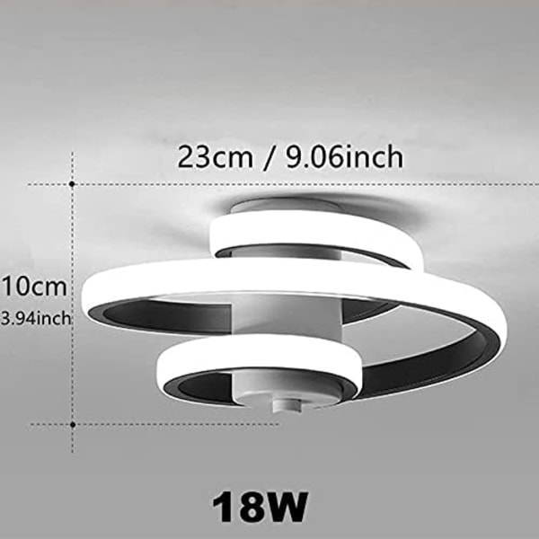 LED Ceiling Light 24W Modern Spiral Design LED Ceiling Lamp